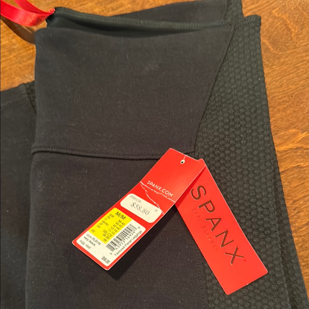 Spanx Textured Black Leggings